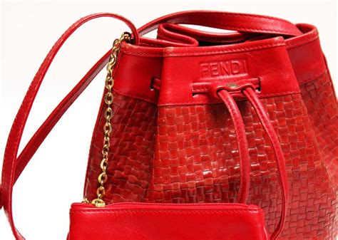 red fendi woven bag|used fendi bags for sale.